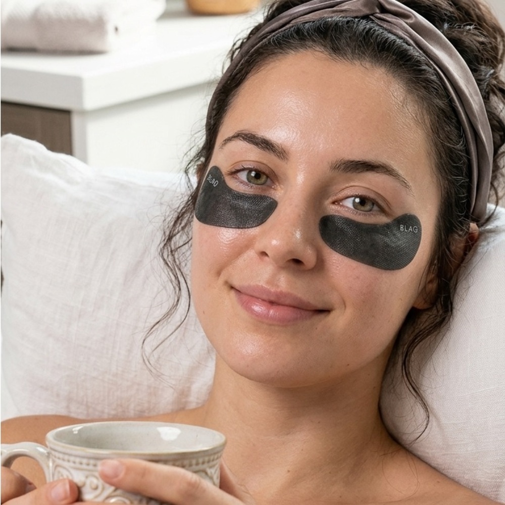 NWT BLAQ Activated Charcoal & Hyaluronic Acid Eye Masks 5 Pairs Hydrogel
